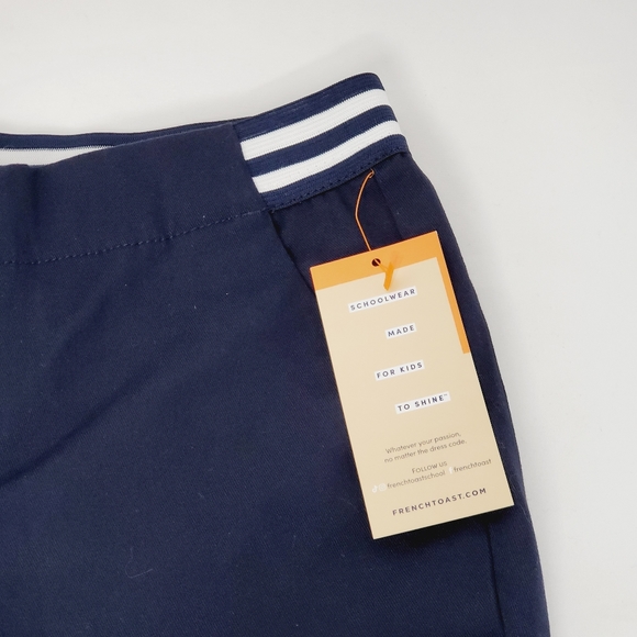 French Toast Girls Stretch Contrast Elastic Waist Pull-on Skinny Fit Pant - Picture 4 of 11